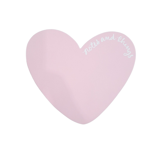 Heart Shaped 'Notes and Things' Notepad