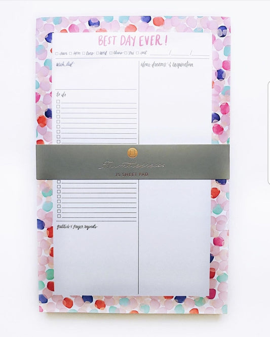 Best Day Ever! Undated Notepad/Planner