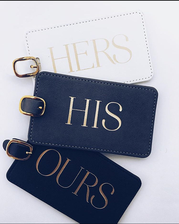 His, Hers, Ours - 3pc Luggage Tags Set